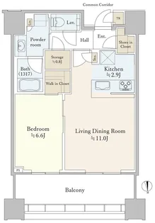 白金ザ・スカイ East【22階】の間取り