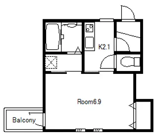 ボナクオリアXV猫実【2階】の間取り
