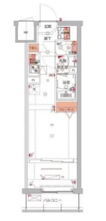 ハーモニーレジデンスパレスフロント【4階】の間取り