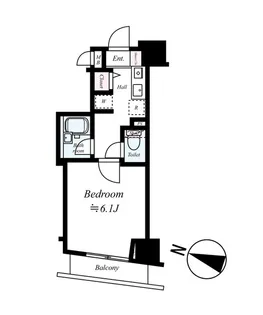 メインステージ本駒込駅前【3階】の間取り