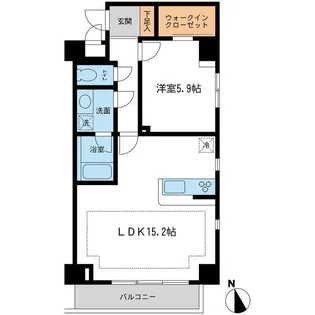 NTPRレジデンス鷹番【1階】の間取り