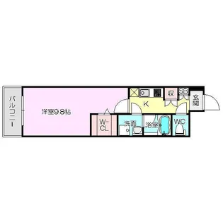 アクアスイート新大阪【3階】の間取り