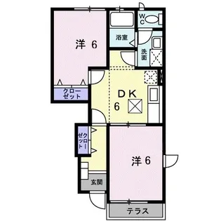 プラシードA【1階】の間取り