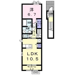 ベルテンポ【2階】の間取り