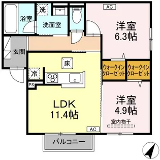 RESUA南大通【1階】の間取り
