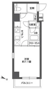 ニューシティアパートメンツ南千住【8階】の間取り