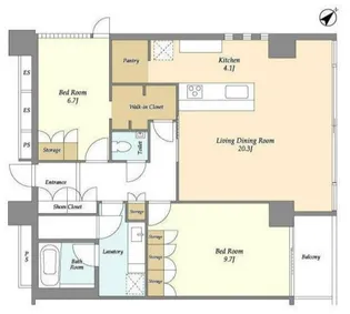 クエストコート原宿【2階】の間取り