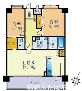 グランテージ【6階】の間取り
