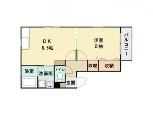 グランビュー宮内【2階】の間取り