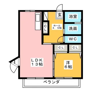 コーポ角畑【2階】の間取り