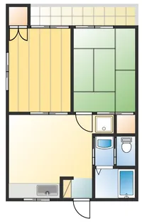 リバティーオキツII【2階】の間取り