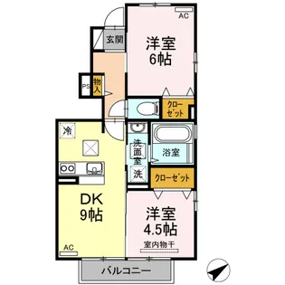 メゾン ソレイユ【1階】の間取り