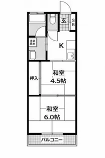 柿生コーポ【2階】の間取り