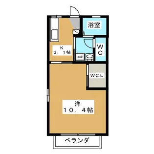 フォンテーヌ東F【1階】の間取り
