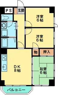 ロワイヤルパレス【3階】の間取り