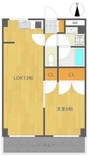 メゾンドピア【2階】の間取り