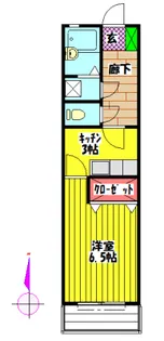 ハイツボヌール【2階】の間取り