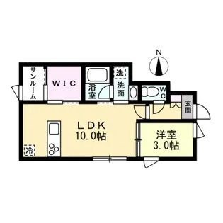 N’enupharB棟【1階】の間取り