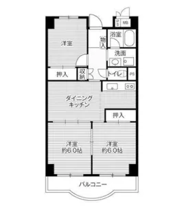 ビレッジハウス芝浦タワー1号棟【6階】の間取り