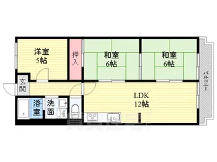 ドムール宝塚【3階】の間取り