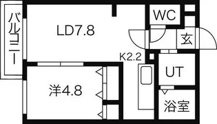 カノン福住【4階】の間取り