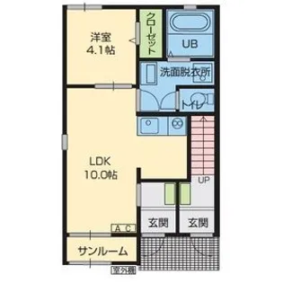 グランドソレイユ幸【1階】の間取り