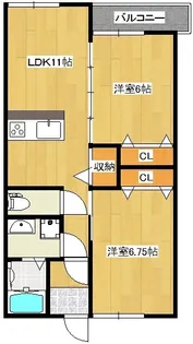 セレスピア大潟【2階】の間取り