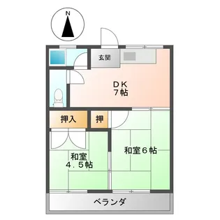 コーポ宏【2階】の間取り
