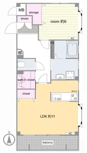 フレグランス南浦和【2階】の間取り