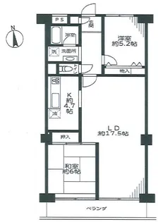 グリーンコーポ谷津坂【4階】の間取り