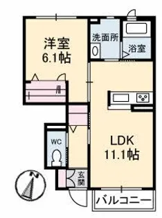 シャーメゾン アライアンス【1階】の間取り