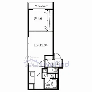ウムリス平岸【4階】の間取り