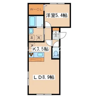 レーベンオーク【2階】の間取り