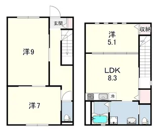 CASA ERBEN【1階】の間取り