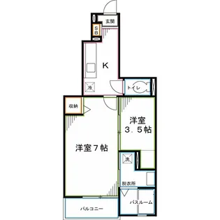 クレール 小川【1階】の間取り