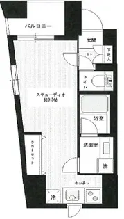 カスタリア新宿御苑【4階】の間取り