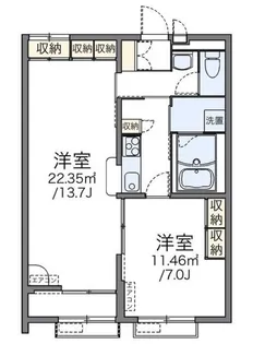 レオパレスアルタイルII【2階】の間取り