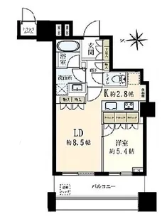 パークシティ大崎 ザ タワー【9階】の間取り