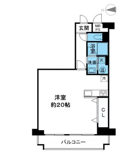 サンマンション江坂【9階】の間取り