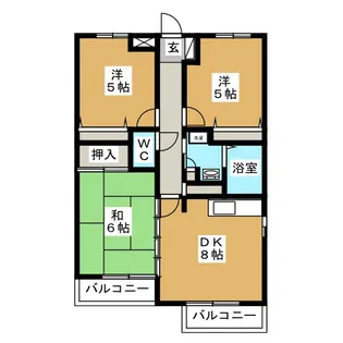 ビレッジ・エイト【2階】の間取り
