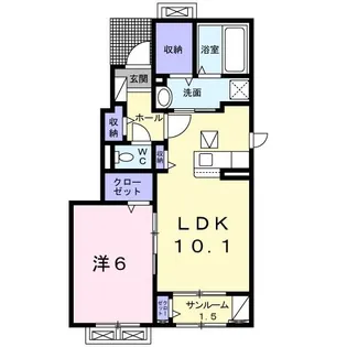 アルコバレーノ【1階】の間取り
