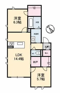 モナローム シェリー【1階】の間取り