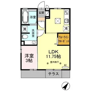 リヴェール【1階】の間取り