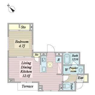ルームSII【1階】の間取り