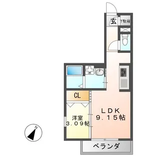 D-Room SashieII(ディールームサシエツー)【3階】の間取り