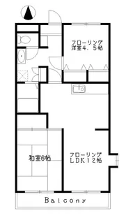 ハイツおその井1号棟【2階】の間取り