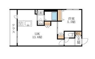 blu e verde(ブルーエベルデ)【1階】の間取り