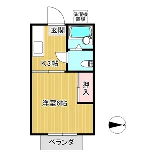 第19ASKコーポ【1階】の間取り