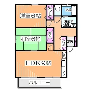 パークハイム南花田【1階】の間取り