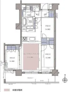 ディームス横濱青木町【4階】の間取り